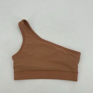 L*Space Womens Size Small Active Rookie Sports Bra Sessions Putty Single Strap